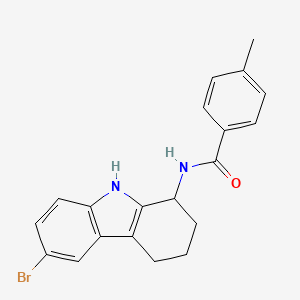 molecular formula C20H19BrN2O B14221567 N-(6-Bromo-2,3,4,9-tetrahydro-1H-carbazol-1-yl)-4-methylbenzamide CAS No. 827590-56-7