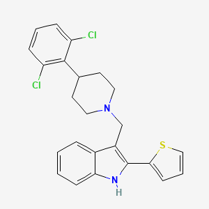 1H-Indole, 3-[[4-(2,6-dichlorophenyl)-1-piperidinyl]methyl]-2-(2-thienyl)-