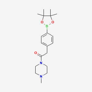 molecular formula C19H29BN2O3 B1422158 4-(4-甲基哌嗪羰基)甲基苯基硼酸，频哪醇酯 CAS No. 1010104-30-9
