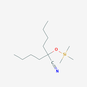 2-Butyl-2-[(trimethylsilyl)oxy]hexanenitrile