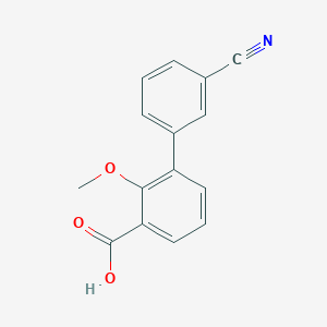molecular formula C15H11NO3 B1422164 3-(3-Cyanophenyl)-2-methoxybenzoic acid CAS No. 1261928-47-5