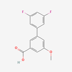 molecular formula C14H10F2O3 B1422165 3-(3,5-二氟苯基)-5-甲氧基苯甲酸 CAS No. 1261903-90-5