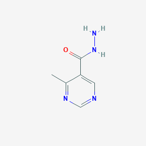 molecular formula C6H8N4O B1422174 4-甲基-5-嘧啶甲酰肼 CAS No. 1308384-46-4