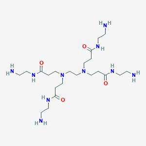 molecular formula C22H48N10O4 B142218 PAMAM 树枝状大分子，乙二胺核，第 0.0 代溶液 CAS No. 155773-72-1