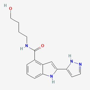 2-(1,2-Dihydro-3H-pyrazol-3-ylidene)-N-(4-hydroxybutyl)-2H-indole-4-carboxamide