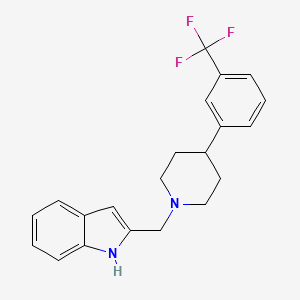 2-({4-[3-(Trifluoromethyl)phenyl]piperidin-1-yl}methyl)-1H-indole