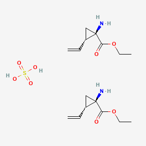 (1R,2S)-ethyl 1-amino-2-vinylcyclopropanecarboxylate hemisulfate
