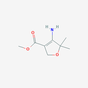 molecular formula C8H13NO3 B1422197 Methyl 4-amino-5,5-dimethyl-2,5-dihydrofuran-3-carboxylate CAS No. 1260088-70-7