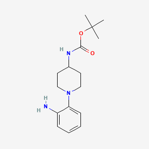 molecular formula C16H25N3O2 B1422199 tert-Butyl 1-(2-aminophenyl)piperidin-4-ylcarbamate CAS No. 1023594-61-7