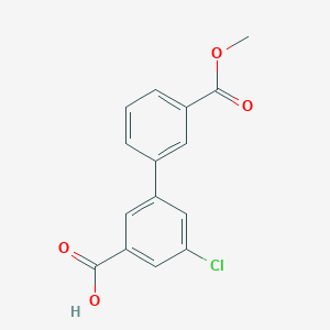 molecular formula C15H11ClO4 B1422203 5-Chloro-3-(3-methoxycarbonylphenyl)benzoic acid CAS No. 1261980-26-0