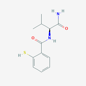 N-[(2S)-1-Amino-3-methyl-1-oxobutan-2-yl]-2-sulfanylbenzamide