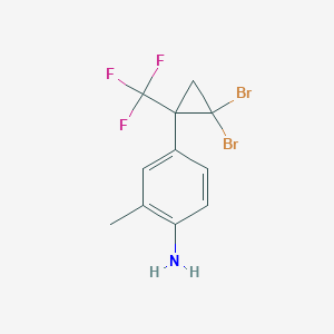 4-[2,2-Dibromo-1-(trifluoromethyl)cyclopropyl]-2-methylaniline