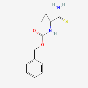 Carbamic acid, [1-(aminothioxomethyl)cyclopropyl]-, phenylmethyl ester