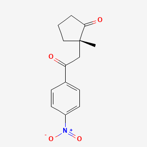 Cyclopentanone, 2-methyl-2-[2-(4-nitrophenyl)-2-oxoethyl]-, (2S)-