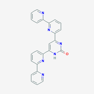 molecular formula C24H16N6O B14222190 4,6-Di([2,2'-bipyridin]-6-yl)pyrimidin-2(1H)-one CAS No. 627541-05-3