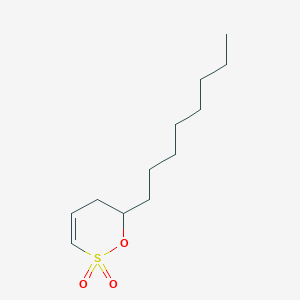 molecular formula C12H22O3S B14222231 6-Octyl-5,6-dihydro-2H-1,2lambda~6~-oxathiine-2,2-dione CAS No. 497881-70-6