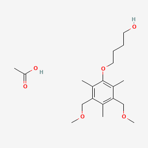 Acetic acid;4-[3,5-bis(methoxymethyl)-2,4,6-trimethylphenoxy]butan-1-ol