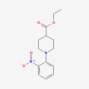 molecular formula C14H18N2O4 B1422225 1-(2-硝基苯基)哌啶-4-羧酸乙酯 CAS No. 955396-59-5