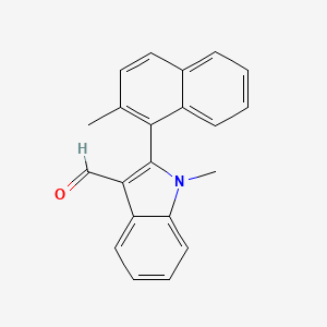 1H-Indole-3-carboxaldehyde, 1-methyl-2-(2-methyl-1-naphthalenyl)-