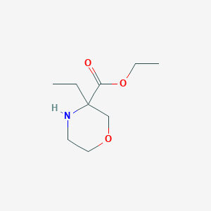 molecular formula C9H17NO3 B1422229 Ethyl 3-ethylmorpholine-3-carboxylate CAS No. 1305287-88-0