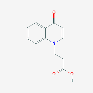 molecular formula C12H11NO3 B1422230 3-(4-oxoquinolin-1(4H)-yl)propanoic acid CAS No. 1279213-84-1