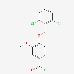 molecular formula C15H11Cl3O3 B1422234 4-[(2,6-Dichlorobenzyl)oxy]-3-methoxybenzoyl chloride CAS No. 1160250-88-3