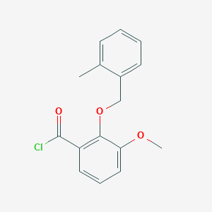 molecular formula C16H15ClO3 B1422237 3-甲氧基-2-[(2-甲基苄基)氧基]苯甲酰氯 CAS No. 1160250-32-7