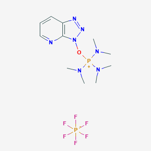molecular formula C11H21F6N7OP2 B142224 7-氮杂苯并三唑-1-氧基三（二甲氨基）鏻六氟磷酸盐 CAS No. 156311-85-2