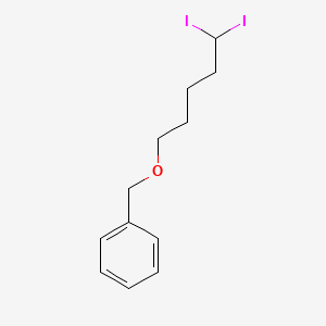 Benzene, [[(5,5-diiodopentyl)oxy]methyl]-