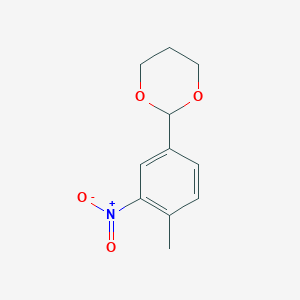 molecular formula C11H13NO4 B1422245 2-(4-甲基-3-硝基苯基)-1,3-二噁烷 CAS No. 1212060-78-0