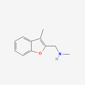 molecular formula C11H13NO B1422247 N-methyl-1-(3-methylbenzofuran-2-yl)methanamine CAS No. 92367-50-5