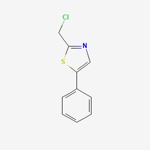 molecular formula C10H8ClNS B1422253 2-(Chloromethyl)-5-phenyl-1,3-thiazole CAS No. 859470-58-9