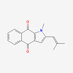 1-Methyl-2-(2-methylprop-1-en-1-yl)-1H-benzo[f]indole-4,9-dione