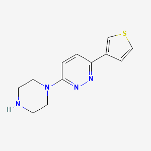 molecular formula C12H14N4S B1422257 3-(Piperazin-1-yl)-6-(thiophen-3-yl)pyridazine CAS No. 1432322-90-1