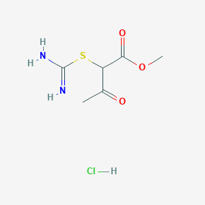 molecular formula C6H11ClN2O3S B1422258 2-{[氨基(亚氨基)甲基]硫代}-3-氧代丁酸甲酯盐酸盐 CAS No. 1212061-58-9