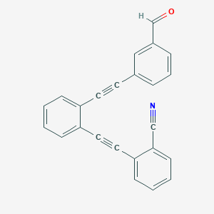 2-({2-[(3-Formylphenyl)ethynyl]phenyl}ethynyl)benzonitrile