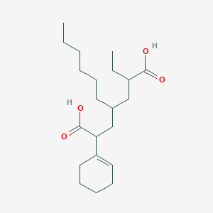 2-(Cyclohex-1-EN-1-YL)-6-ethyl-4-hexylheptanedioic acid