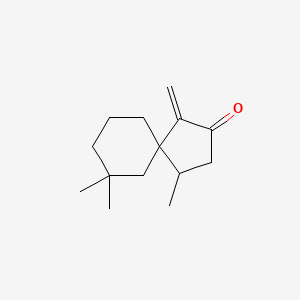 molecular formula C14H22O B14222600 4,7,7-Trimethyl-1-methylidenespiro[4.5]decan-2-one CAS No. 557785-28-1