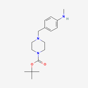 molecular formula C17H27N3O2 B1422263 1-Boc-4-(4-甲基氨基苄基)哌嗪 CAS No. 954240-26-7