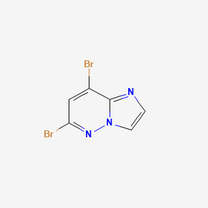 molecular formula C6H3Br2N3 B1422265 6,8-Dibromoimidazo[1,2-b]pyridazine CAS No. 1206487-36-6