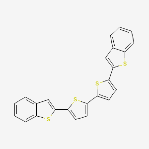 molecular formula C24H14S4 B14222704 5,5'-Bis(1-benzothiophen-2-yl)-2,2'-bithiophene CAS No. 824956-04-9