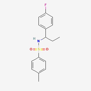 molecular formula C16H18FNO2S B14222714 N-[1-(4-Fluorophenyl)propyl]-4-methylbenzene-1-sulfonamide CAS No. 586352-68-3