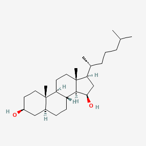 molecular formula C27H48O2 B1422273 5α-胆甾烷-3β,15β-二醇 CAS No. 80656-42-4