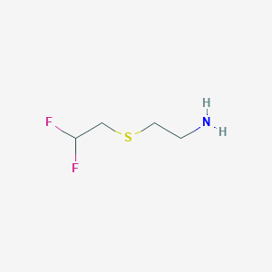 molecular formula C4H9F2NS B1422276 2-[(2,2-Difluoroethyl)sulfanyl]ethan-1-amine CAS No. 1183099-68-4