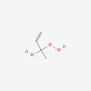 molecular formula C4H8O3 B14222780 2-Hydroperoxybut-3-en-2-ol CAS No. 590389-12-1