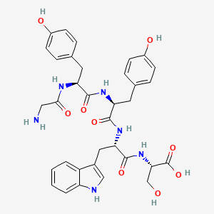 molecular formula C34H38N6O9 B14222806 L-Serine, glycyl-L-tyrosyl-L-tyrosyl-L-tryptophyl- CAS No. 532401-92-6