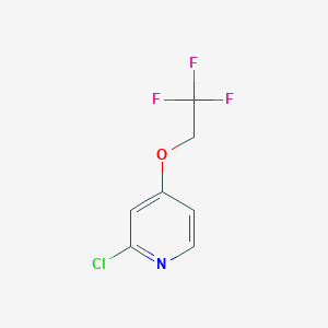 molecular formula C7H5ClF3NO B1422283 2-Chloro-4-(2,2,2-trifluoroethoxy)pyridine CAS No. 885277-01-0