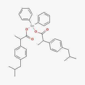 molecular formula C38H44O4Sn B14222848 Bis({2-[4-(2-methylpropyl)phenyl]propanoyl}oxy)(diphenyl)stannane CAS No. 826990-27-6