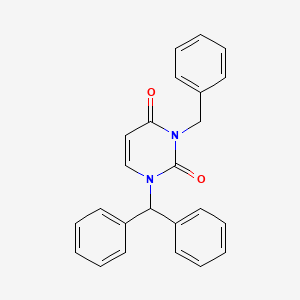 molecular formula C24H20N2O2 B14222857 1-Benzhydryl-3-benzylpyrimidine-2,4-dione CAS No. 821795-56-6