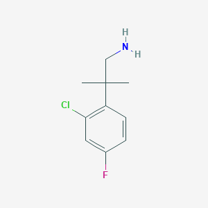 molecular formula C10H13ClFN B1422286 2-(2-Chloro-4-fluorophenyl)-2-methylpropan-1-amine CAS No. 1004285-25-9